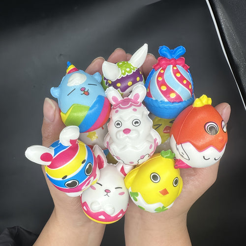 8pcs Mini Bunny & Easter Egg Squeeze Toys-1